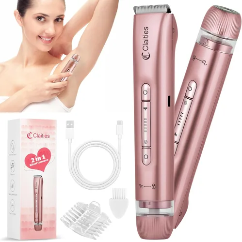 Vista 14 de Removedor de vello facial para mujeres, afeitadora para mujeres sin dolor, afeitadora facial - Mini removedor de pelo, afeitadora eléctrica portátil