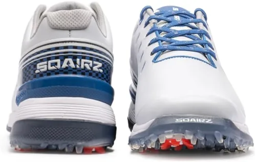 Vista 8 de SQAIRZ Zapatos de golf deportivos para hombre, nuevos zapatos de golf, diseñados para el equilibrio y el rendimiento, picos reemplazables