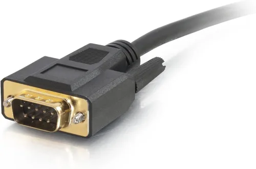 Vista 2 de C2G 02444 Velocity DB9 Macho a 0.138 in Macho Serial RS232 Cable Adaptador, Negro (1.5 Pies, 0.45 Metros)
