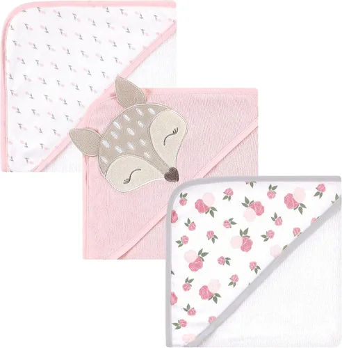 Vista 13 de Hudson Baby Toallas unisex con capucha de algodón para bebé, alfabeto, talla única