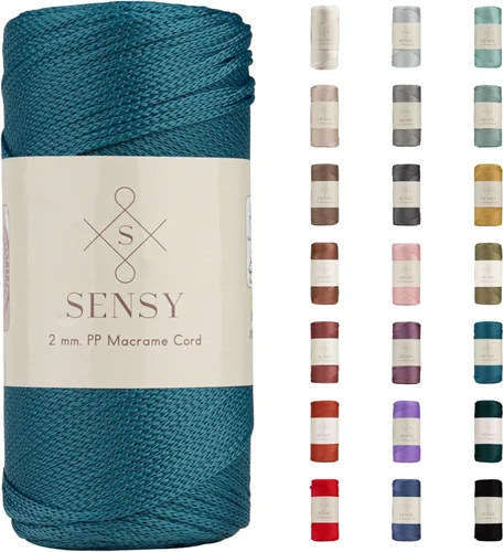Vista 83 de Sensy Premium 2mm 229.5 metros de cuerda de poliéster 100% cordón de polipropileno Cordón de macramé 2mm Cordón para bolso de crochet Hilo
