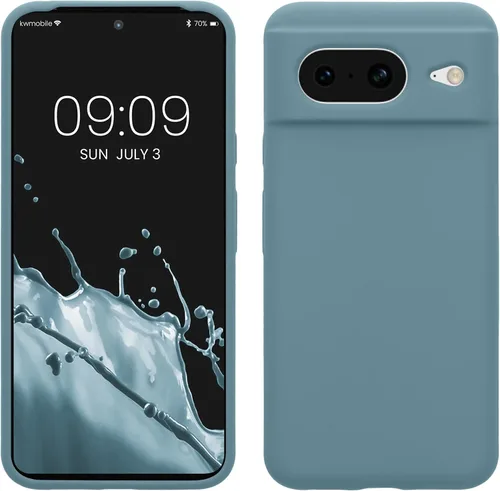 Vista 10 de kwmobile Funda compatible con Google Pixel 7 - Funda de silicona TPU con acabado suave - Piedra antigua