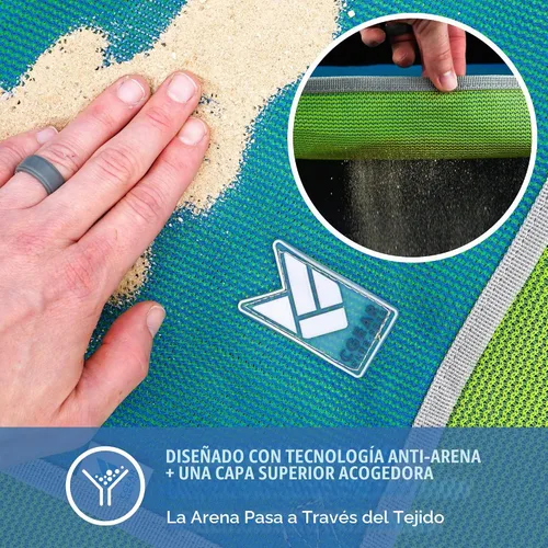 Vista 3 de CGEAR Tapete original para camping RV - Sin arena, resistente al agua, resistente a los rayos UV, construcción de grado militar Azul