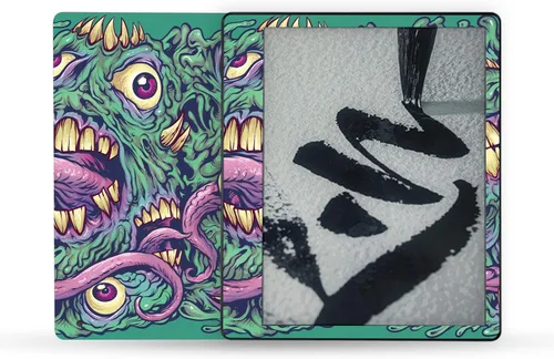 Vista 13 de MightySkins - Skin de fibra de carbono compatible con Amazon Kindle Scribe (2022) - Andrómeda Acabado de fibra de carbono texturizado protector