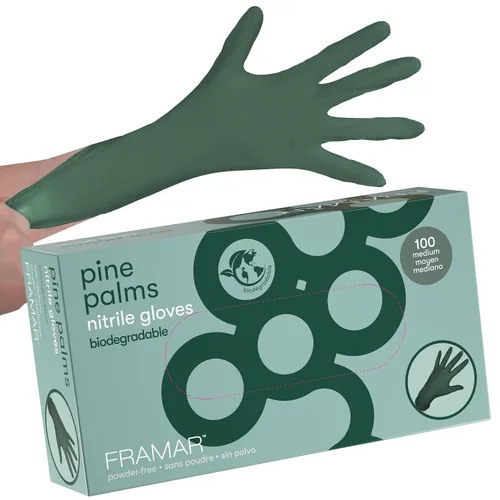 Vista 3 de FRAMAR Cepillo de pelo ventilado profesional - Guantes verdes desechables sin látex