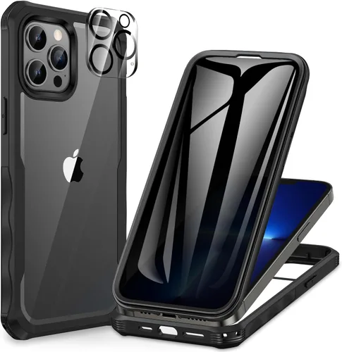 Vista 71 de CENHUFO Funda de privacidad para iPhone 11 Pro, funda de cuerpo completo con protector de pantalla de privacidad de vidrio templado 9H integrado