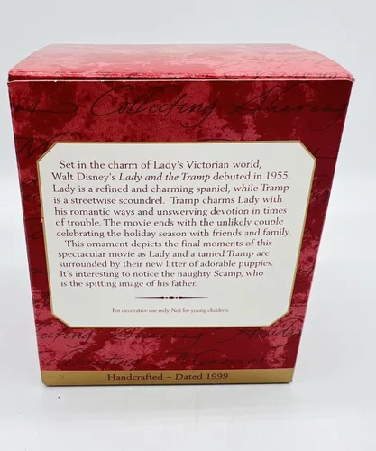 Vista 2 de Baby Cakes - Adorno de recuerdo de Hallmark de 1999 Lady & the Tramp the Family Retrato de Disney