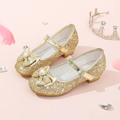 Vista 8 de Furdeour Zapatos de vestir para niñas, zapatos de princesa Mary Jane para bodas, flores, damas de honor, tacones con purpurina para niños pequeños
