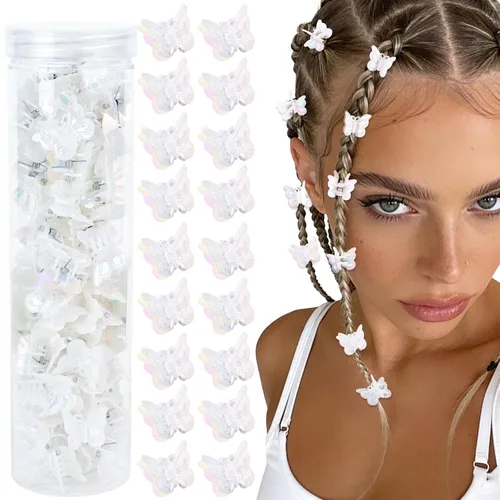 Vista 16 de YISSION 60 pinzas pequeñas de mariposa para el cabello (negro)