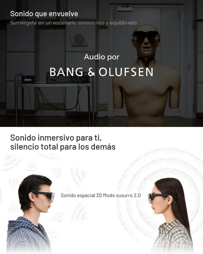 Vista 4 de RayNeo Air 4 Pro AR/XR - Pantalla de video HDR10 de 201 pulgadas, chip Vision 4000, audio de Bang & Olufsen, películas 3D y gafas inteligentes