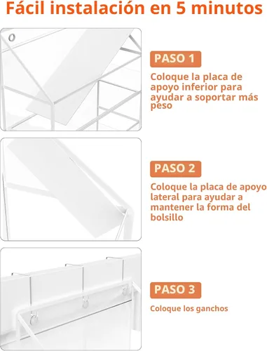 Vista 7 de Organizador para Puerta - 6 Niveles de Almacenamiento para Animales de Peluche, Organizadores de Baño y Almacenamiento, Organizador Colgante