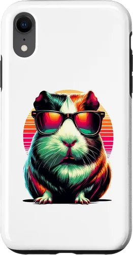 Vista 8 de Funda colorida para iPhone 15 con gafas de sol de arte pop para amantes de conejillos de indias
