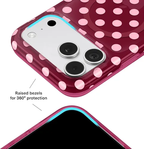 Vista 619 de VELVET CAVIAR Funda para iPhone 15, compatible con MagSafe, probada contra caídas de 10 pies, fundas protectoras de diseño, leopardo color rosa