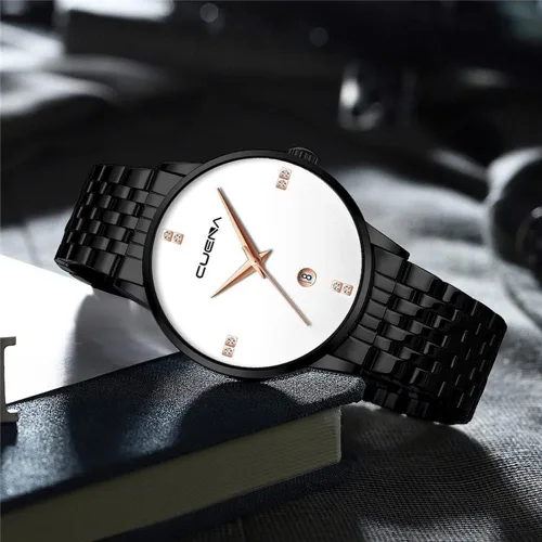 Vista 5 de yunanwa 4 Pack Men's Watches Set Stainless Steel Quartz Analog Watch Bussiness Classic Men Watches with Date Waterproof Male Wrist Watches reloj