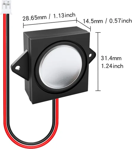 Vista 9 de MakerHawk Mini altavoz de 2 piezas - 3W 8 conector de altavoz publicitario portátil de gama completa (3.3V - 5V)