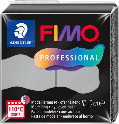 Vista 14 de STAEDTLER Arcilla de modelado de polímero FIMO Professional - Arcilla para hornear al horno - Negro, 2.01 oz - 1 bloque, 8040-9