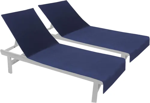 Vista 15 de COTTON CRAFT Funda para sillón de piscina - Paquete de 2 - Aqua Oversized 32 inch Wide x 82 inch Long & 7 inch Pocket Beach Chaise Cover - Soft