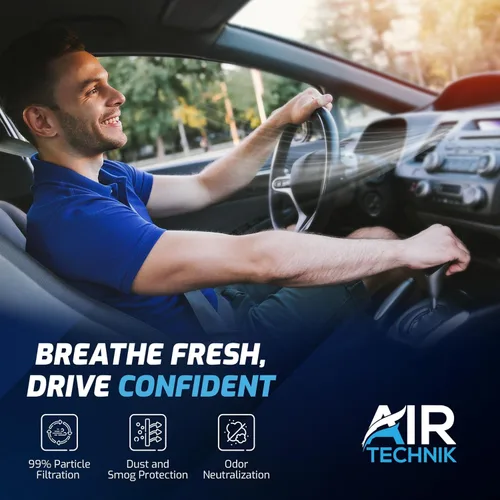 Vista 2 de AirTechnik Filtro de aire de cabina CF12000 con carbón activado Compatible con Chrysler 200 2015-2017, Jeep Cherokee 2014-2020 - 68223044AA