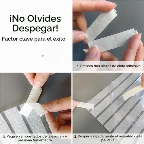 Vista 6 de Coavas Película de privacidad de ventana a rayas esmeriladas para vidrio de Adhesivo estático, sin pegamento, extraíble, bloqueo UV, control