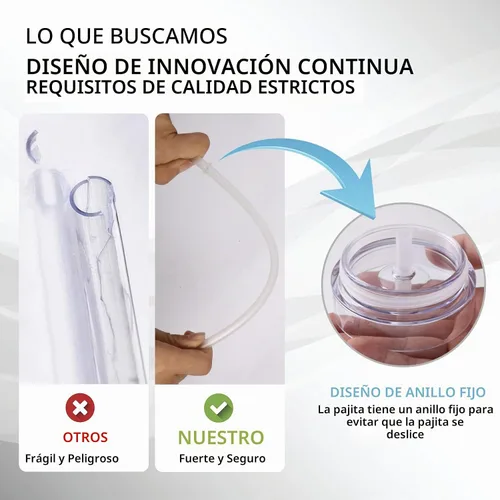 Vista 4 de Volhoply Vasos delgados de plástico de 20 onzas