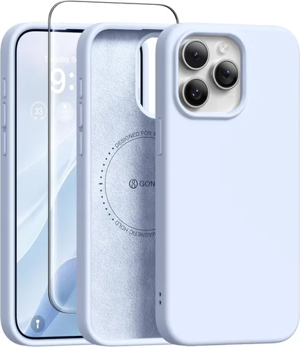 Vista 134 de GONEZ Funda magnética para iPhone 12 Case / 12 Pro Case, compatible con MagSafe, [protector de pantalla + protector de lente de cámara], funda