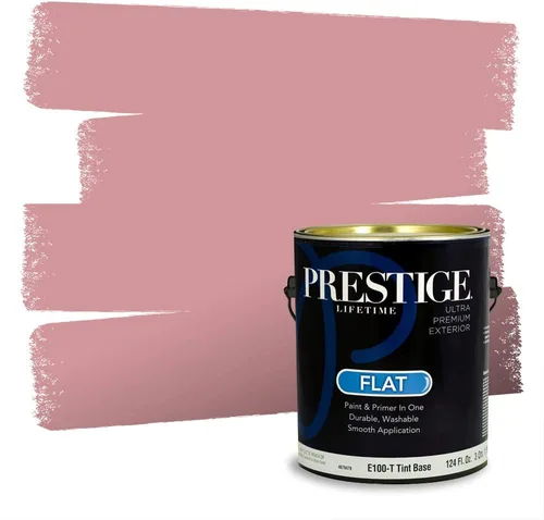 Vista 237 de Prestige Paints Pintura exterior e imprimación en uno, 1 galón, plano, coincidencia comparable de Valspar* Amber Rose*