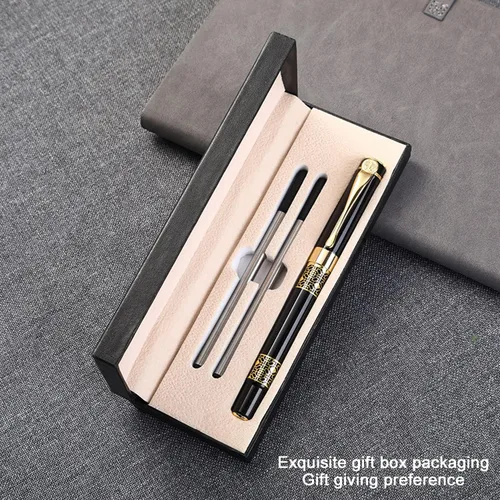 Vista 4 de YIVONKA Bolígrafo de Repuesto Negro, Bolígrafo de Lujo de Estilo Clásico Retro, Mejor Juego de Bolígrafos de Regalo para Hombres y Mujeres