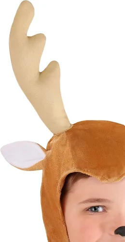 Vista 5 de Kids Reindeer Costumes Christmas Onesie Deer Outfit For Boys And Girls Headpiece Included