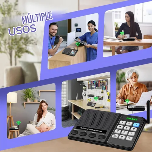 Vista 6 de Intercomunicadores inalámbricos para el hogar, intercomunicador de largo alcance de 6000 pies Home Intercom System Wireless with Group Call, 10