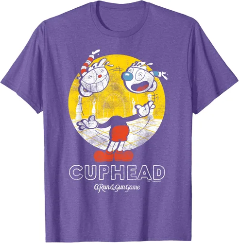 Vista 8 de Cuphead Camiseta con Mugman Head Malabarismo Negro