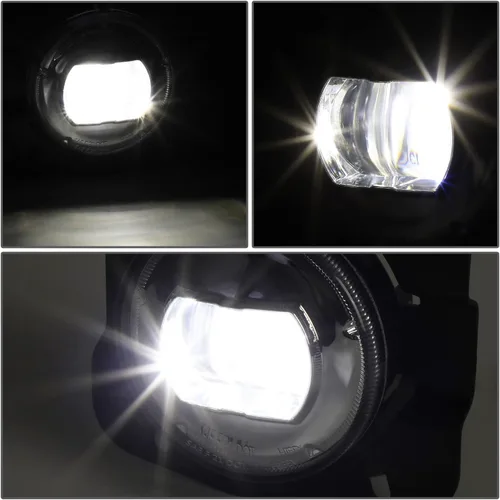 Vista 3 de DNA MOTORING FL-HAY-015-CH - Par de faros antiniebla de proyector LED completo compatibles con Kenworth T680 2011-2022, lente transparente cromada