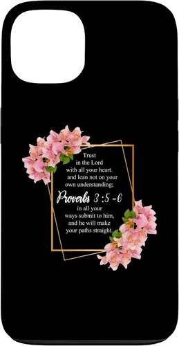Vista 7 de iPhone 12 Pro Max Proverbios 3:5-6 Versículo de la Biblia Religioso Cristiano Hombres y Mujeres Caso
