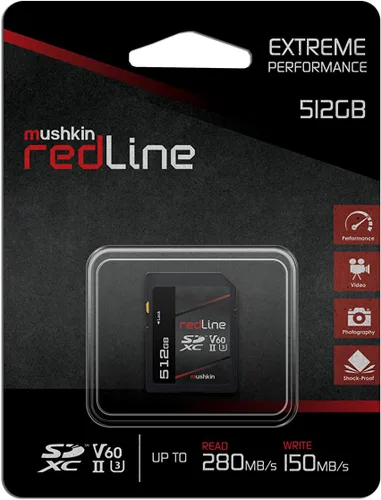 Vista 6 de Mushkin Redline Media 512GB UHS-II v60 Tarjeta SD
