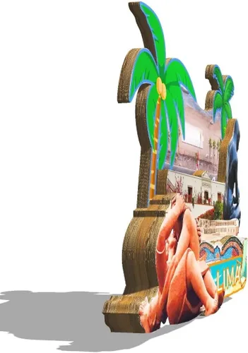 Vista 2 de Lima Perú Imán de nevera Imán de madera 3D Monumentos de viaje Coleccionables Recuerdos Decoración Hecho a Mano 2