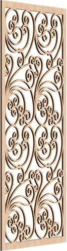 Vista 67 de 9 3/8"W x 24 3/8"H x 1/4"T Marilla Decorativos Paneles de Pared de Madera Calado, Abedul