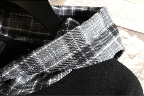 Vista 7 de GURUNVANI Sudaderas con capucha de moda para hombre, con bloques de color, cuello redondo, con capucha, retazos
