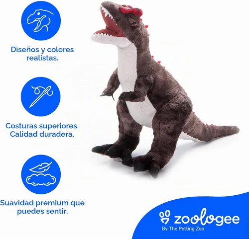 Vista 4 de The Petting Zoo Allosaurus - Peluche de dinosaurio de peluche, regalos
