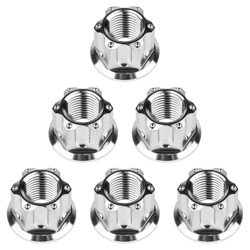 Vista 41 de Tuerca de perno de brida de titanio M6 M8 M10 M12 M14 M16 para bicicleta, motocicleta, eje trasero de automóvil, accesorios de modificación