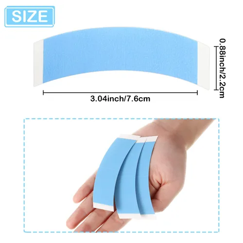 Vista 2 de 48 piezas de encaje frontal cinta de encaje frontal peluca cinta adhesiva de doble cara impermeable pelucas de encaje cinta en forma de C