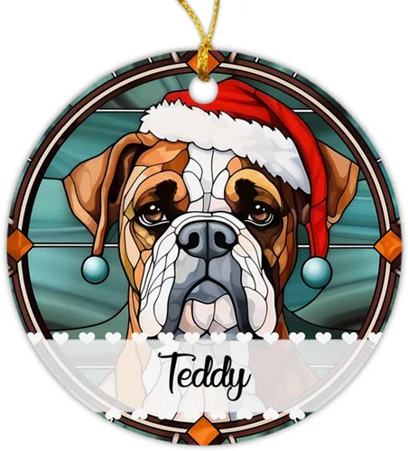 Vista 14 de Airedale Terrier - Adorno de Navidad para perro, regalo para Acción de Gracias, perros personalizados con sombrero de Navidad, adornos de Airedale