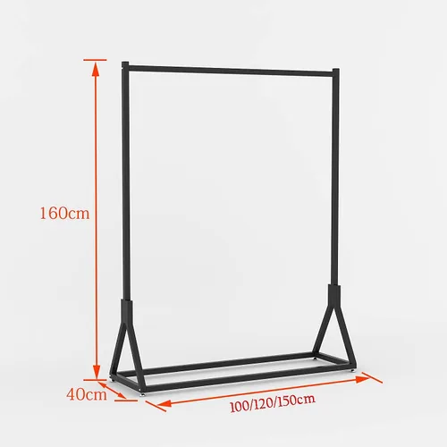 Vista 2 de Percheros de ropa con almacenamiento, rieles de ropa resistentes, colgador independiente para dormitorio, zapatero (39.4 x 15.7 x 63.0 in)