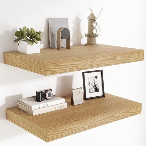 Vista 20 de Heimlove Estantes Flotantes de 12 Pulgadas de Profundidad, Estante de Pared de 12 x 12 Pulgadas de Largo, Estante de Exhibición y Almacenamiento