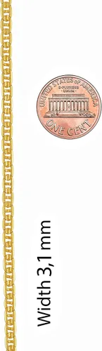Vista 4 de LIFETIME JEWELRY - Collar de cadena de 0.118in, chapado en oro de 24 quilates