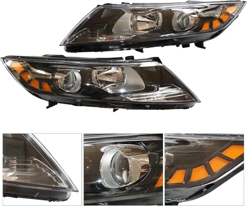 Vista 2 de Faro halógeno para Kia Optima 2011 2012 2013 montaje de faro delantero carcasa cromada + lente transparente faros delanteros de repuesto