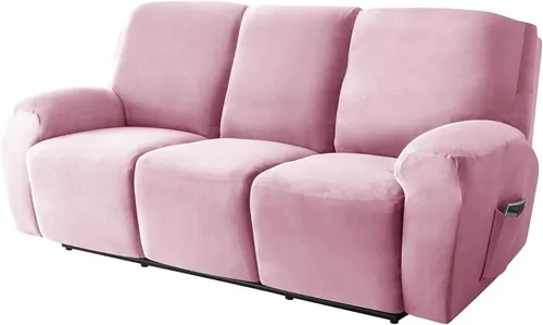 Vista 35 de Funda de terciopelo para sofá reclinable con abertura, funda elástica para sofá reclinable, funda elástica para muebles antideslizantes con parte