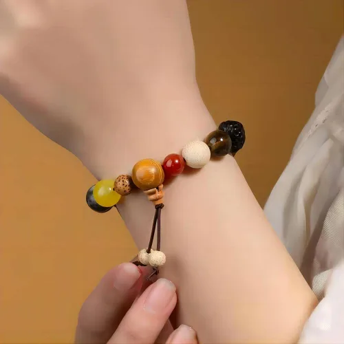 Vista 6 de 19 Seeds Multi Treasures Bodhi Luck Bracelet Handmade Colorful Beaded Bracelets for Meditation and Yoga Practices - Gifts for Women Men Boys Girls