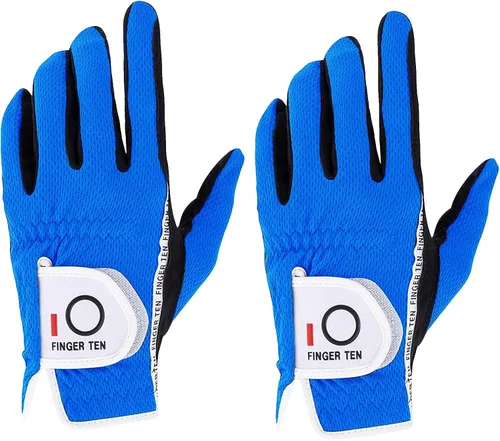 Vista 9 de FINGER TEN Guantes de golf para hombre para golfista diestro o zurdo, agarre para lluvia, valor 2 unidades, guante de golf para mano izquierda