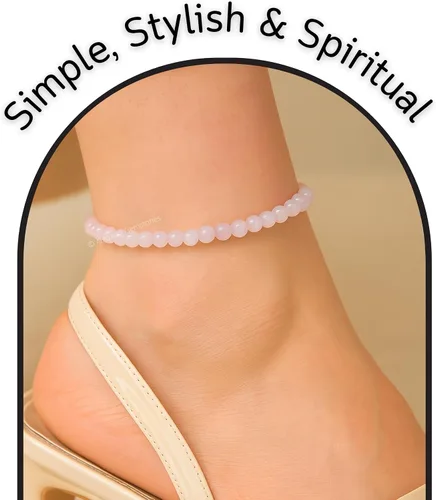 Vista 40 de Amazing Gemstone Crystal Anklet Ankle Bracelets for Women - Waterproof Beaded Healing Crystal Anklets, Plus Size Chakra Gemstone Bead Anklet