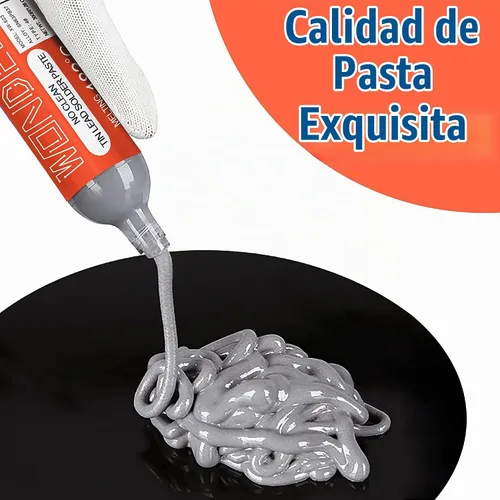 Vista 4 de Wonderway Sn63/Pb37 T4 Tin Lead Solder Pasta No Clean, 361.4 °F Punto de fusión (0.71 oz)