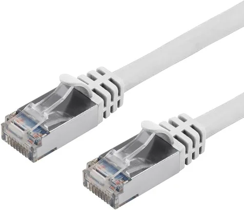 Vista 8 de Buhbo Cable Snagless de red Ethernet RJ45 blindado CAT7 de 1 pie 10Gbps 600 MHz (paquete de 10) azul